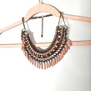 Chunky Necklace In Pink Tones